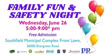 Family Fun & Safety Night poster