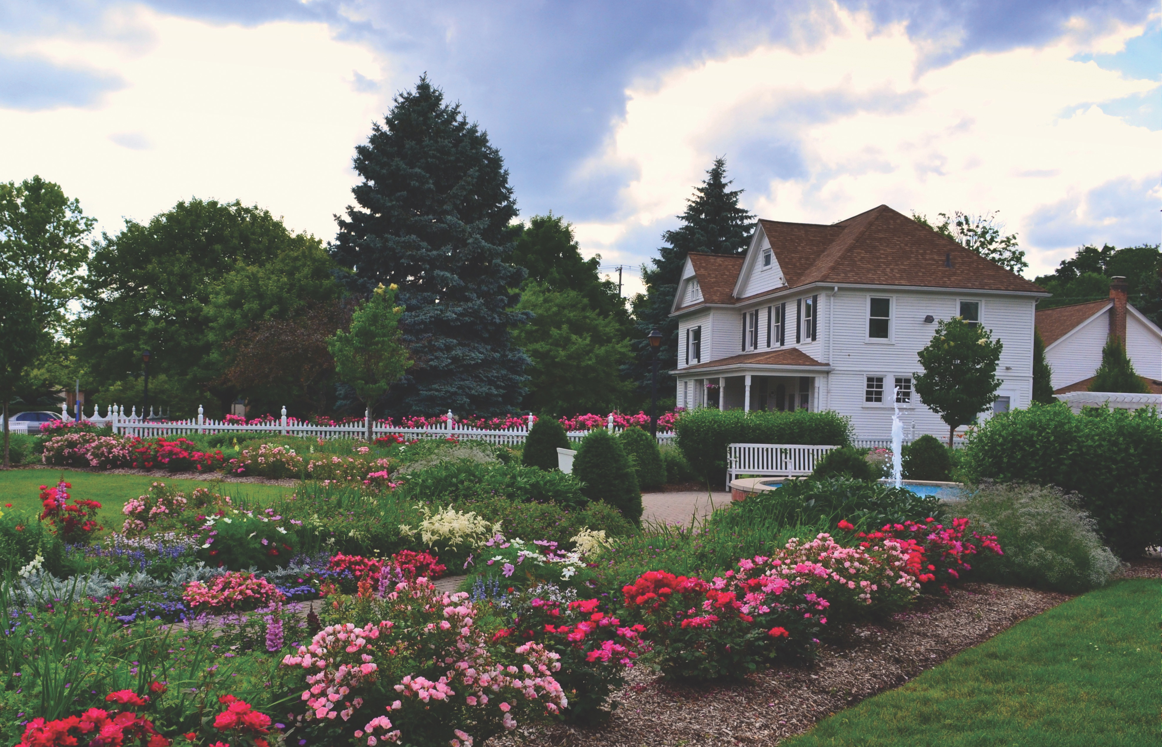 House with flowers