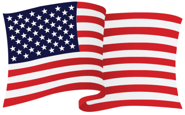 cartoon american flag