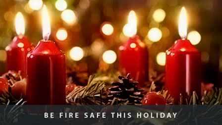 Red candles arranged on a wreath