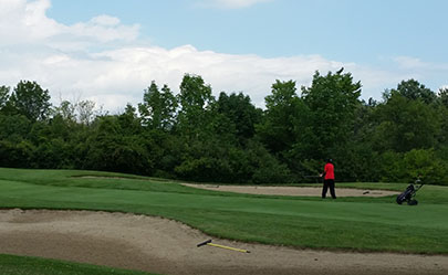 Golfer at Evergreen Hills Golf Course