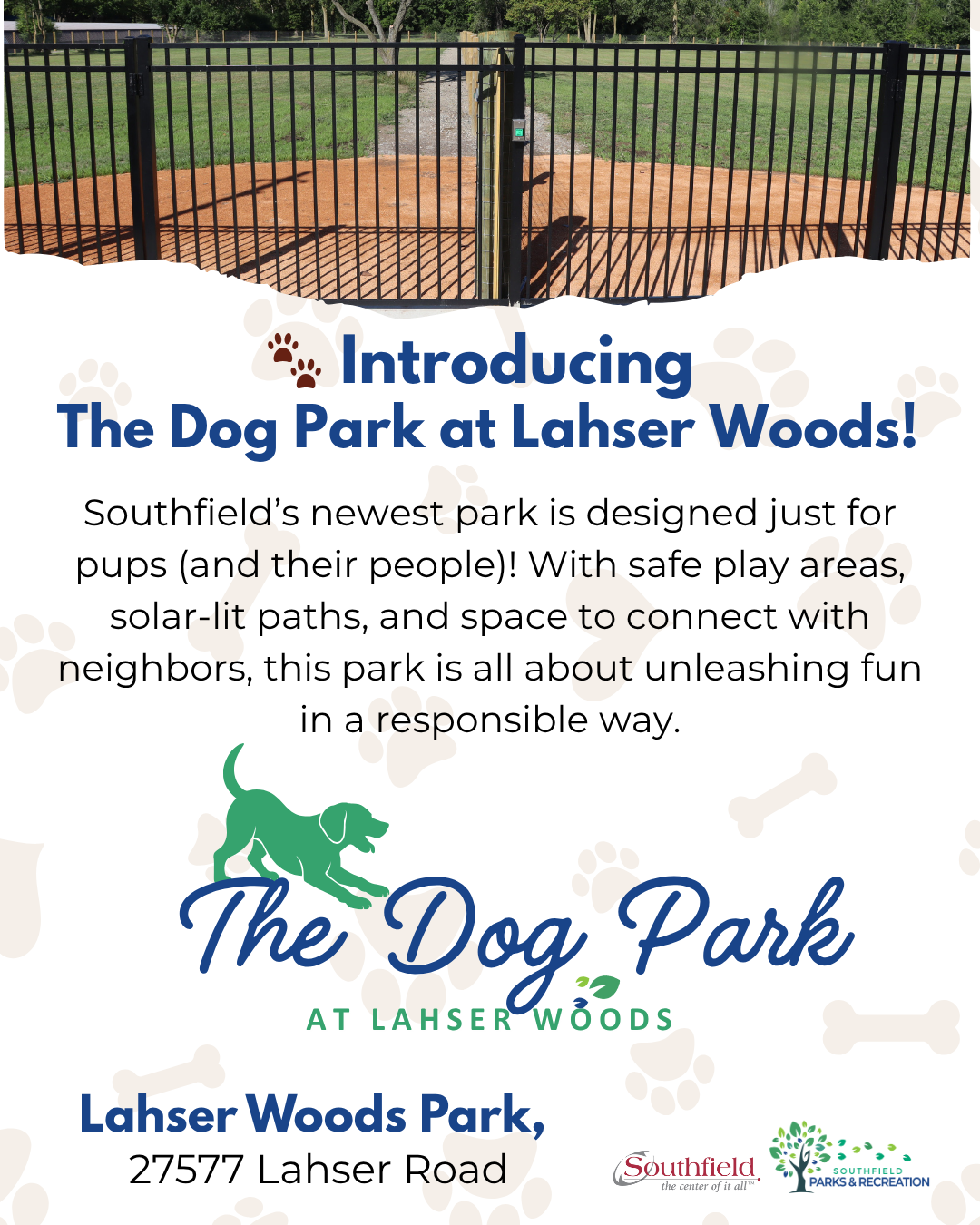 Dog Park informational graphic