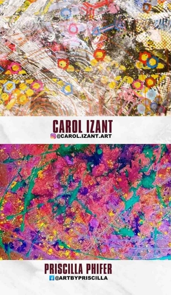 Artists Carol Izant and Priscilla Phifer 