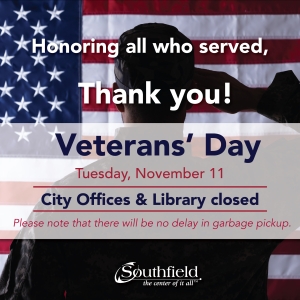 Veterans Day closure
