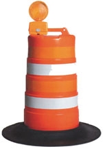 orange traffic barrel