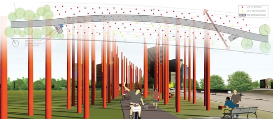 graphic showing plan for park construction