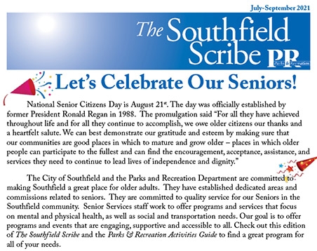 The Southfield Scribe July-September