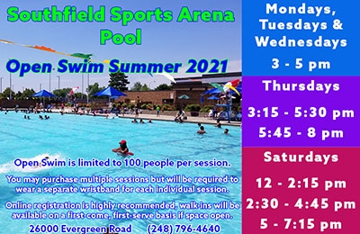 Open Swim Summer 2021