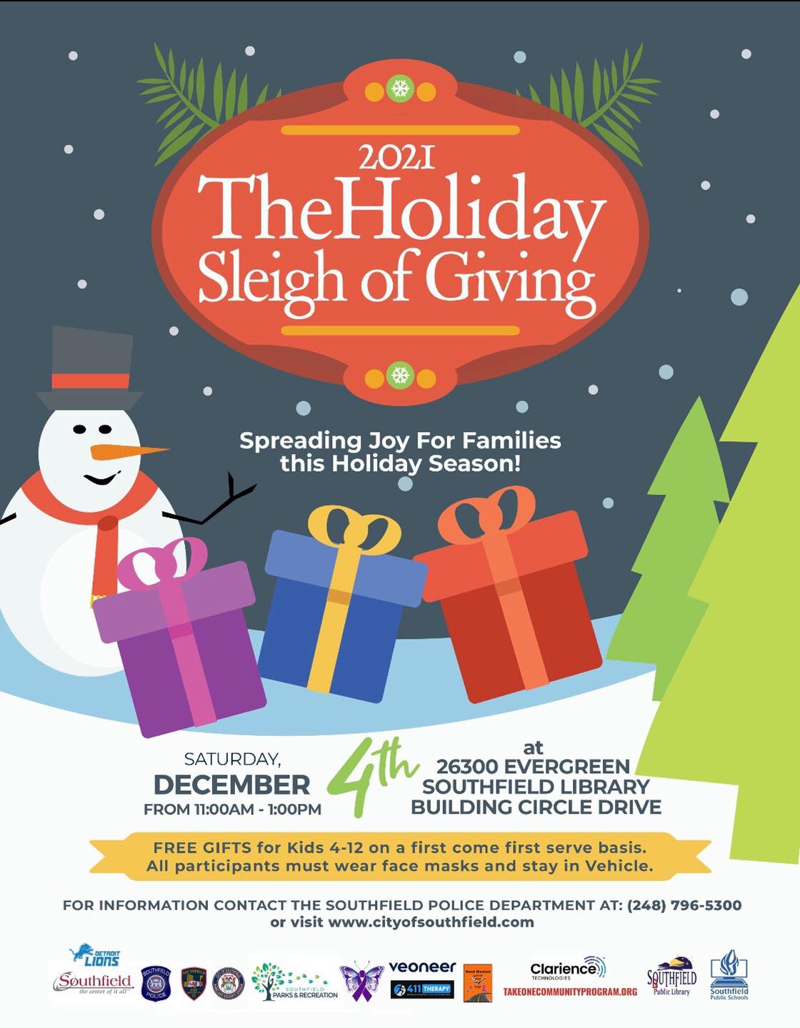 City of Southfield to host The Holiday Sleigh of Giving December 4
