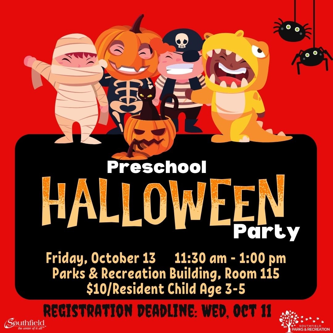 Preschool Halloween Party - Oct 13